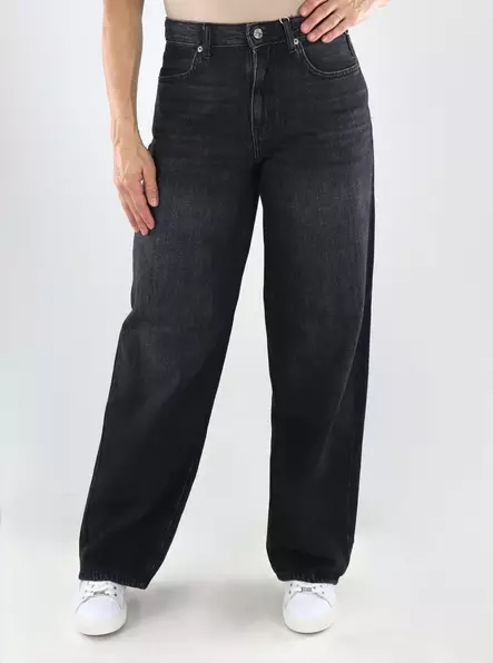 Only Jeans ONLTOLEDO MW LOOSE STRAIGHT gewaschen Schwarz - Damen Jeans - 141401 - 1