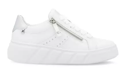 Rieker Damen Echtleder Sneakers W2605-80 Weiß - Rieker Sneakers - 140171 - 1