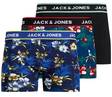 Jack & Jones Boxers Blumen, Schwarz/Bardaboe - Herrenboxer und Socken - 127781 - 1