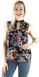 Only Top Halterneck, Schwarz/Blume - Damentops für Feiern - 128271 - 1