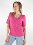 Only Damen T-Shirt V-Ausschnitt Himbeerrose - Damen T-Shirts - 136161 - 1