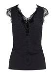 Pieces Damen Spitzenoberteil, Schwarz - Damentops für Feiern - 126671 - 5