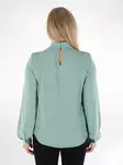 Vila Damenbluse Surashil Hochkragen Chinoisgrün - Damen Langarmshirts - 136781 - 2