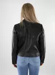 Pieces Damen Bikerjacke aus echtem Leder Schwarz - Damenlederjacken und PU-Jacken - 137741 - 2