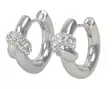 Snö of Sweden Ohrringe Everly Chunky Knoten Kristallring Silber/Klar - Ohrringe - 141591 - 1