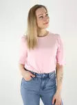 JDY Damen T-Shirt mit Spitzenärmeln Life New in Rosa - Damen T-Shirts - 140441 - 1
