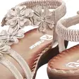 Rieker Damen Blumen Sandalen V7573-90 Gold - Rieker Sandalen - 140621 - 5