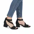 Rieker Damen Sandalen 64657-00 schwarz - Rieker Sandalen - 140801 - 6
