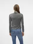Vero Moda Glitzer-Shirt mit hohem Kragen schwarz/silber - Damen Langarmshirts - 137581 - 3