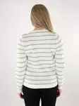Vila Damen gestreifter Pullover Streifen Weiß Alyssum/Silt Grün - Damenpullover - 137721 - 2