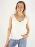 Vila Top V-Ausschnitt Schneeweiß - Damen Tops - 140881 - 2