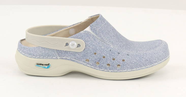 Waschbare Pflege-Sandalen aus Leder für die Stillzeit Jeans - Damen Arbeitsschuhe - 129901 - 1