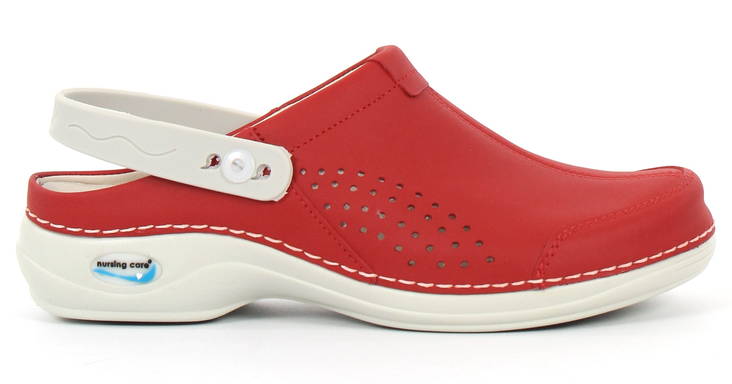 Maschinenwaschbare Arbeitsschuhe aus Leder für die Pflege, Rot - Damen Arbeitsschuhe - 122681 - 1