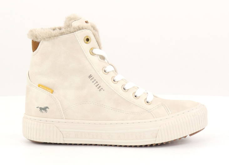 Mustang Stiefeletten 1442-601-243, Elfenbein - Damen Stiefeletten - 131931 - 1