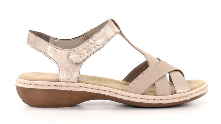 Rieker Damen Sandalen 65919-61 beige - Rieker Sandalen - 135731 - 1