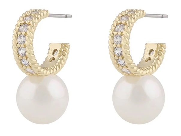 Snö of Sweden Ohrringe Lydia gold/weiß - Ohrringe - 135311 - 1