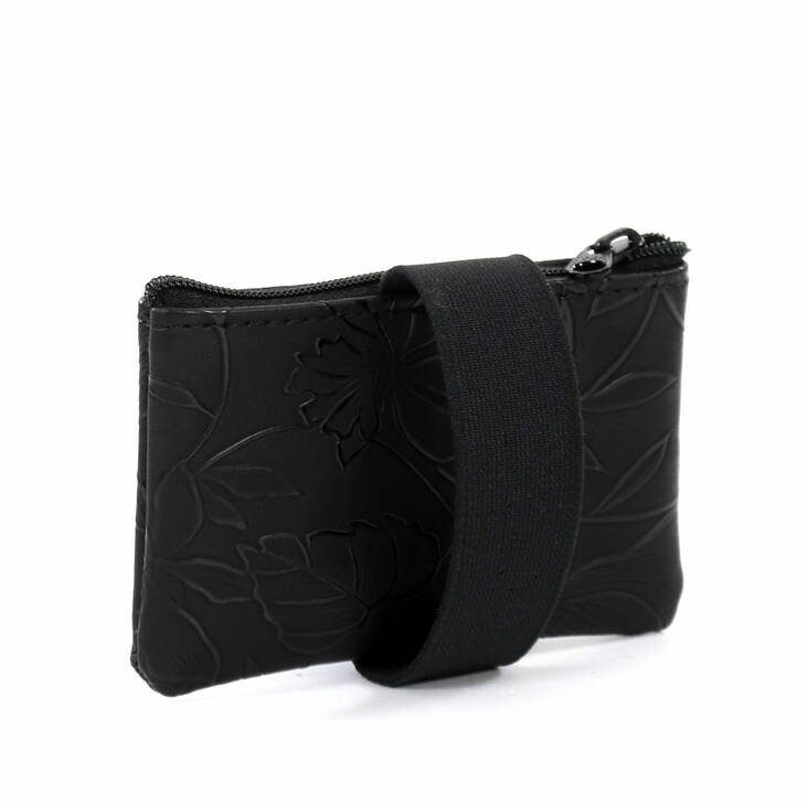 Nabo Handgelenktasche K538 schwarze Blume - Geldbörsen - 136101 - 1