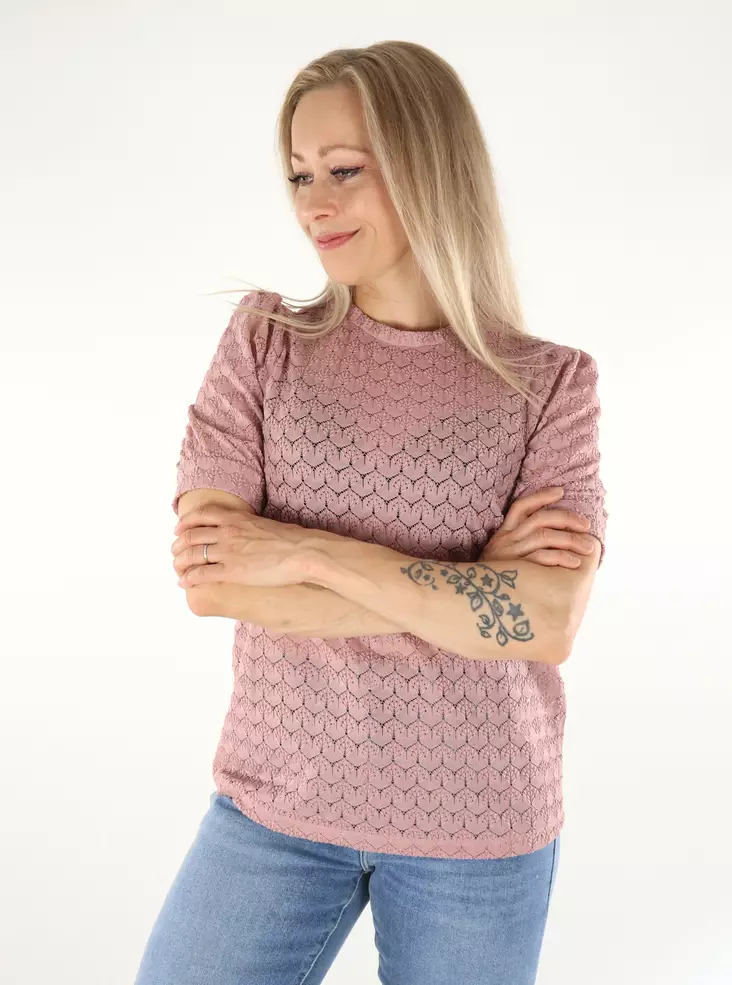Vero Moda Damen T-Shirt Spitze Woodrose - Damen T-Shirts - 136401 - 1