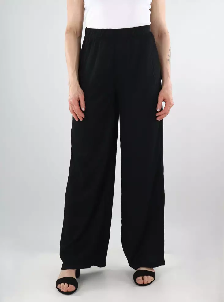 JDY Damen Freizeit-Hose weit schwarz - Damenhosen - 137961 - 1