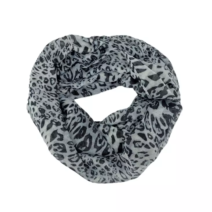 Veniz Leopardenmuster Schlauchschal 62580 grau - Damen Schals - 138321 - 1