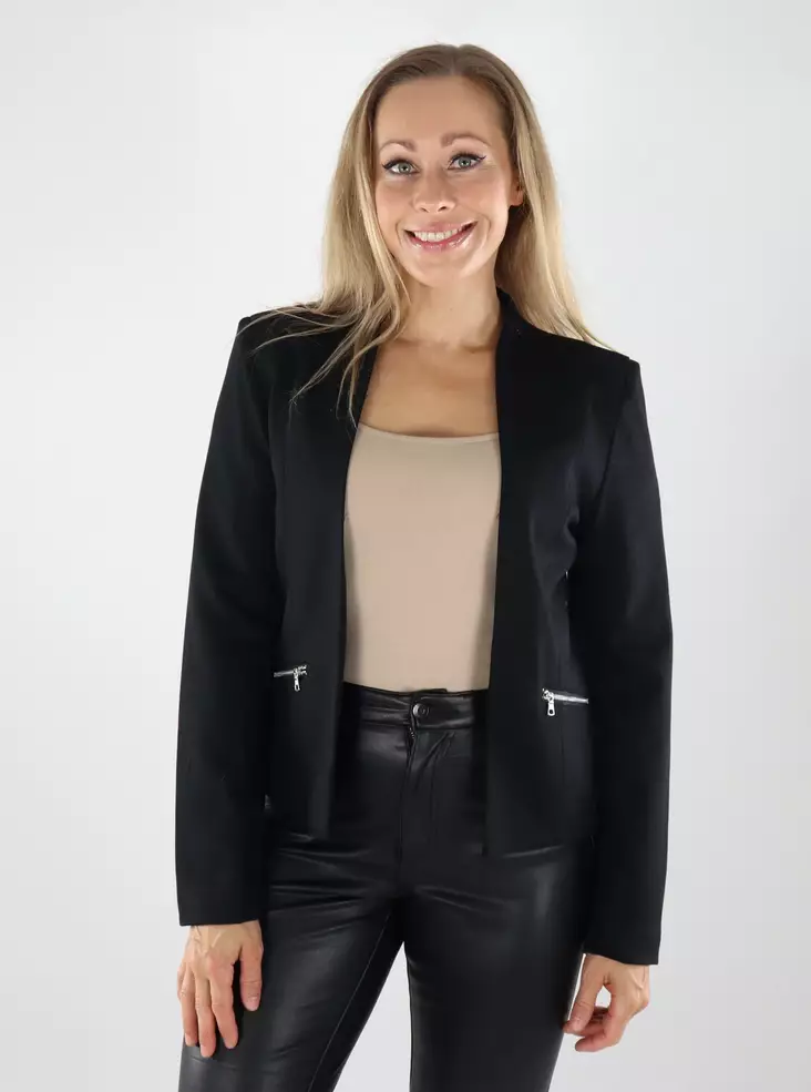 Only Damen Blazer Zip Schwarz - Damenblazer - 139051 - 1