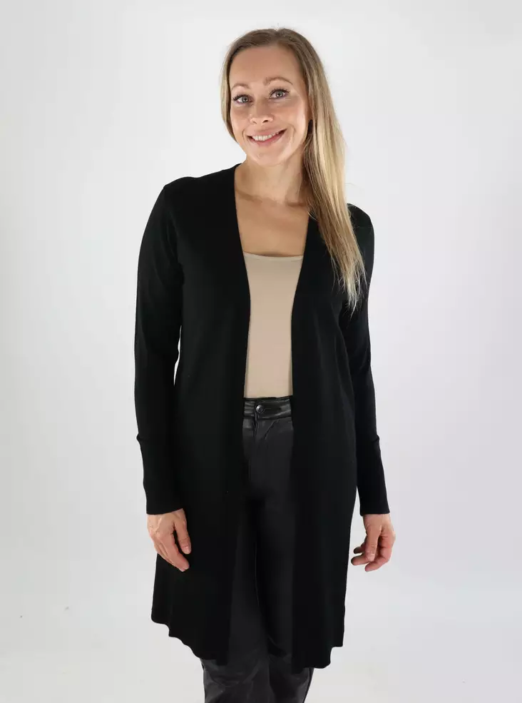 JJXX Damen langer Cardigan lang schwarz - Damenpullover - 139101 - 1