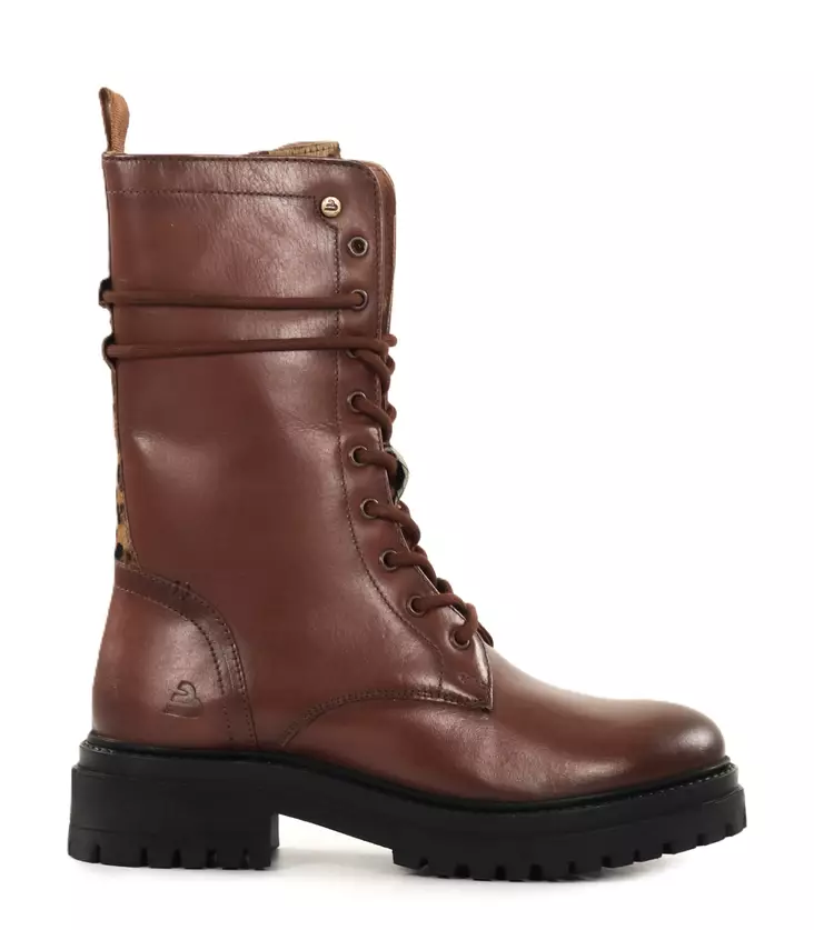 Bullboxer Damen Leder Stiefeletten 6YY0870201 braun/Leopard - Damen Stiefeletten - 139701 - 1