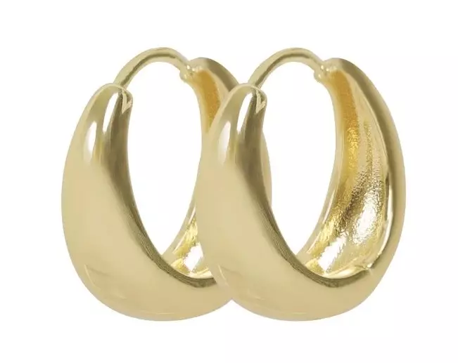 Snö of Sweden Ohrringe Union Honigtropfenring 20 mm Gold - Ohrringe - 141601 - 1