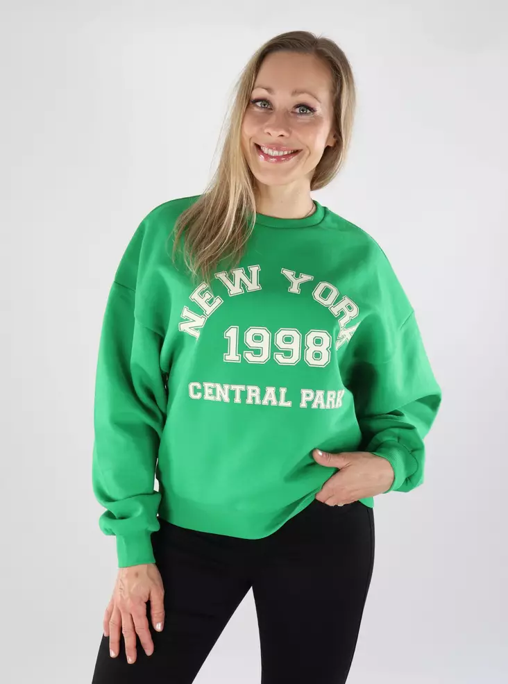 JJXX Damen Sweatshirt greenbee/New York - Damen Hoodies und Sweatshirts - 138901 - 1