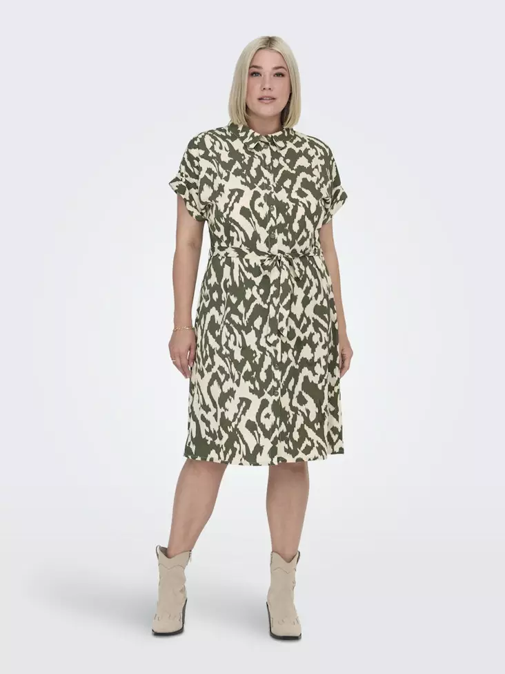 Only Carmakoma Plus Size Kleid Bluse tarmac/pumice stone - Kleider und Tuniken - 138101 - 1