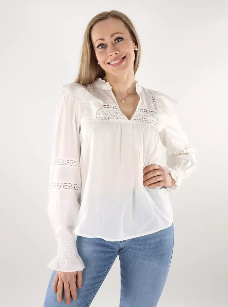 Only Damen Shirt Life Cloud Dancer - Damenblusen und -hemden - 137711 - 1