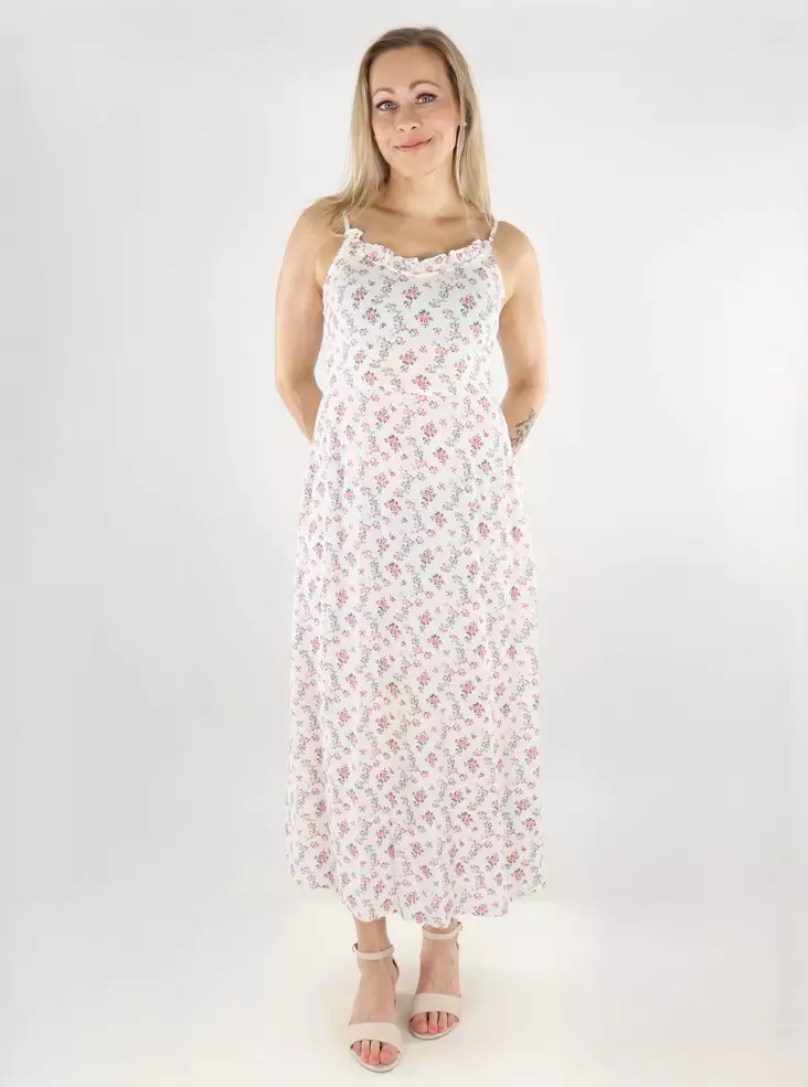 Pieces Maxikleid aus Viskose Ankle Cloud Dancer/Romantic - Kleider und Tuniken - 138471 - 1