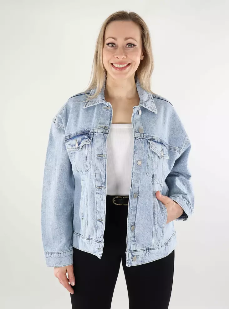 Vero Moda Damen Oversize Jeansjacke in Blau - Damen Jeansjacken - 138221 - 1