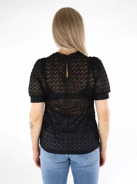 Vero Moda Damen T-Shirt Spitze Schwarz - Damen T-Shirts - 136402 - 2
