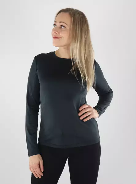 Only Play Shirt ONPCORE ON LS REG TEE schwarz/melange - Damen Sportshirts - 141872 - 1