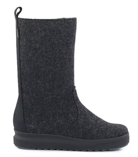 Pomar Filzstiefel TUNTURI 37187 Granit Filz/Schwarz Wachsartig - Damen Stiefel - 142302 - 2
