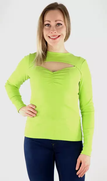 Only Shirt Herz Peek-a-Boo - Damen Langarmshirts - 132752 - 2