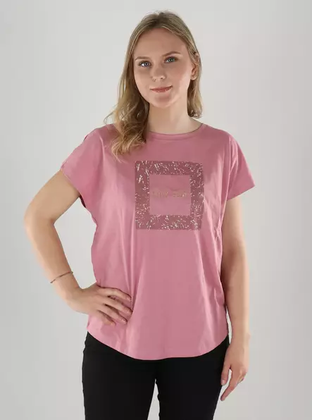 Only Play T-Shirt ONPAUB-SAVE ON LOOSE Lila/v.Deco ro - Damen Sport T-Shirts - 141312 - 1