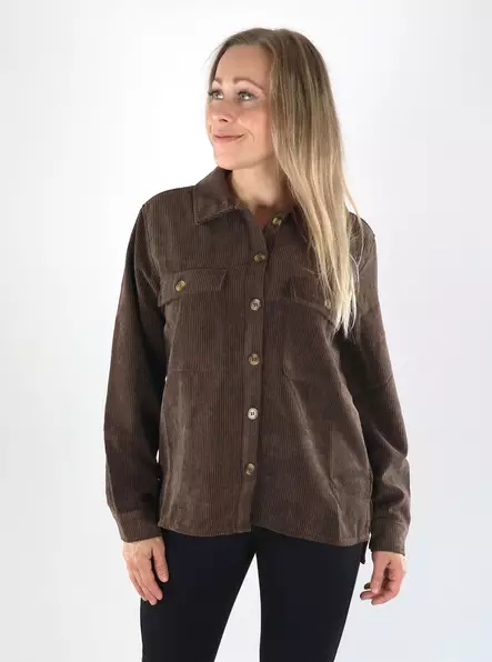 Pieces Hemdjacke LS CORDUROY heiße Schokolade - Leichte Damenjacken - 141422 - 1