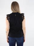 Pieces Bluse Spitze schwarz - Damentops für Feiern - 135692 - 2