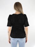 Only Damen T-Shirt mit V-Ausschnitt in Schwarz - Damen T-Shirts - 136162 - 2