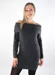 JJXX Schulterfreies Strickkleid Dunkelgrau - Damenpullover - 137452 - 1