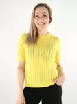 Vero Moda Damen Strick-T-Shirt 2/4 Zitronentropfen - Damen T-Shirts - 138232 - 1