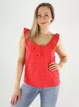 Vila Top V-Ausschnitt Hibiskus - Damen Tops - 140882 - 1