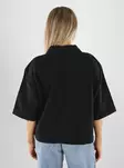 JJXX T-Shirt JXGLOBAL Waffel schwarz - Damen T-Shirts - 141102 - 2