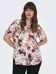 Only Carmakoma Damen Plus-Size T-Shirt Cloud Dancer/Sommer Flo - Damen T-Shirts - 138142 - 2