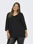 Only Carmakoma Plus-Size-Shirt A-Shape 3/4 Schwarz - Damen Langarmshirts - 136572 - 1
