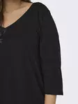 Only Carmakoma Plus-Size-Shirt A-Shape 3/4 Schwarz - Damen Langarmshirts - 136572 - 4