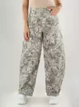 Only Jeans HW CAMO BARREL PANT rauchiges Oliv/ Camo - Damen Jeans - 141482 - 1