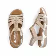 Rieker Damen Sandalen mit weitem Fußbett 66201-62 Beige - Rieker Sandalen - 140622 - 5